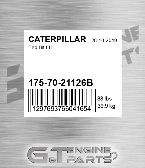 1757021126B End Bit Lh for CATERPILLAR