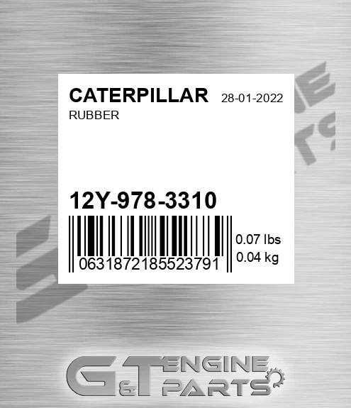 12Y-978-3310 Rubber for CATERPILLAR