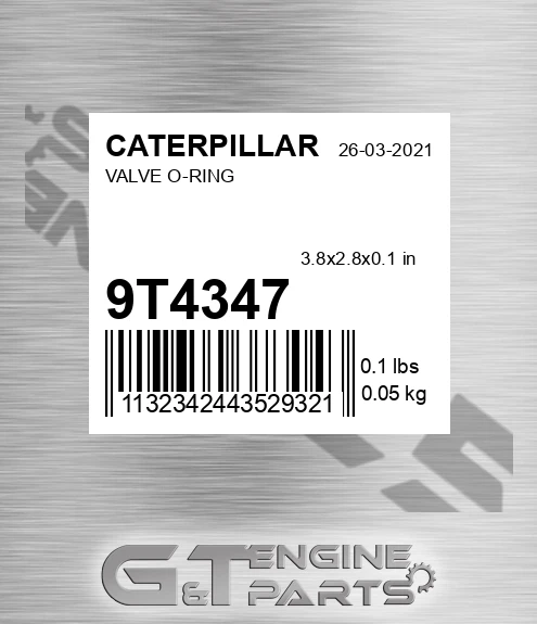9T-4347 Valve O-ring for CATERPILLAR