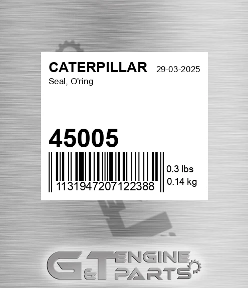 45005 Seal, O'ring