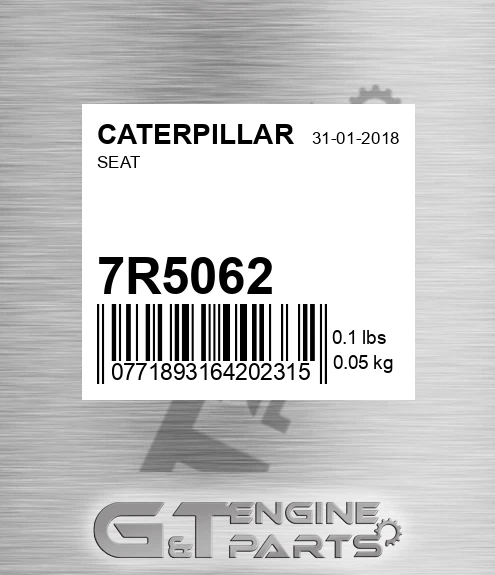 7R5062 Seat for CATERPILLAR