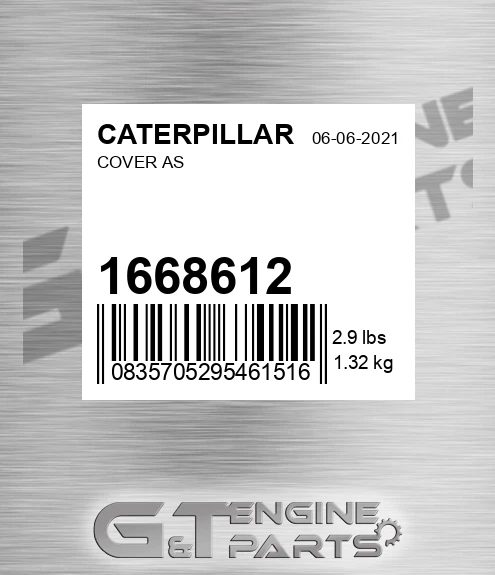 1668612 Cover As for CATERPILLAR