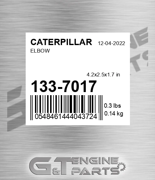 133-7017 Elbow for CATERPILLAR