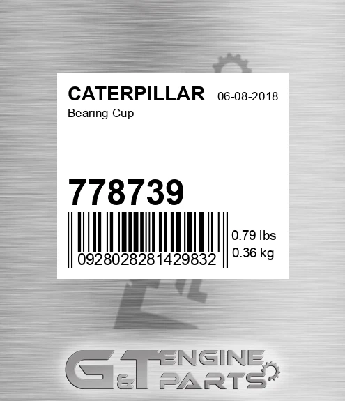 778739 Bearing Cup