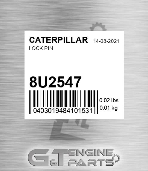 8U-2547 Lock Pin for CATERPILLAR