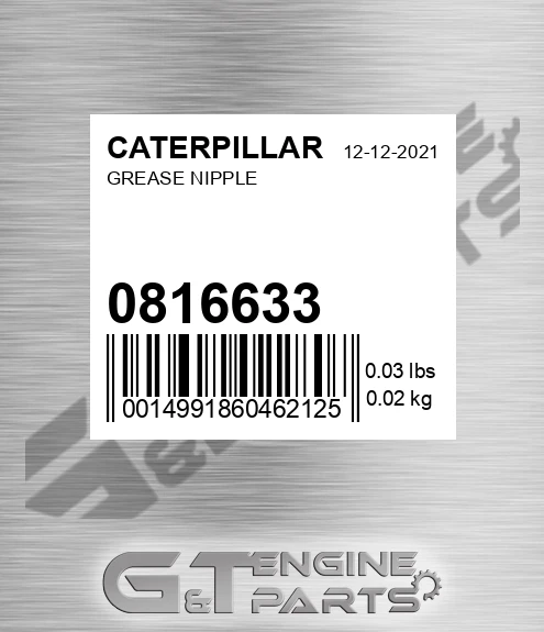 081-6633 Grease Nipple for CATERPILLAR