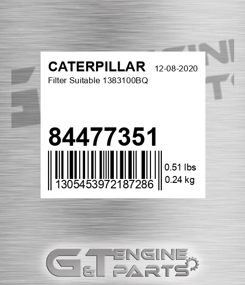 84477351 CATERPILLAR Filter Suitable 1383100bq