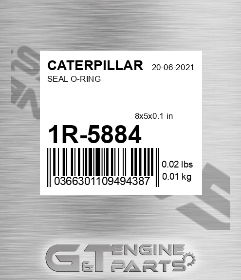 1R-5884 Seal O-ring for CATERPILLAR
