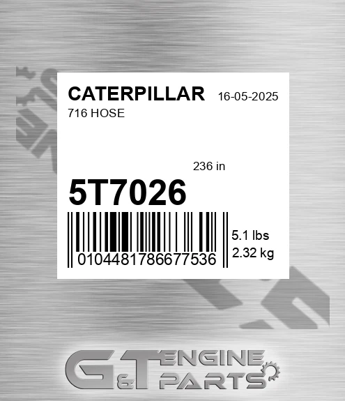 5T-7026 716 Hose for CATERPILLAR