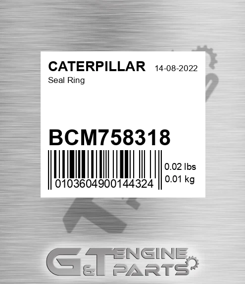 BCM758318 Seal Ring for CATERPILLAR