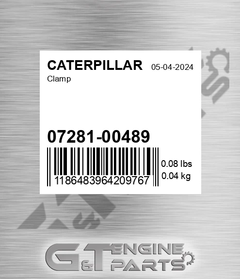 07281-00489 Clamp for CATERPILLAR