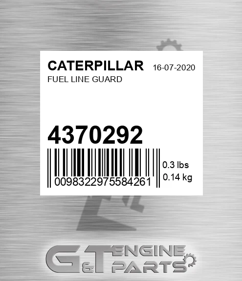 437-0292 Fuel Line Guard for CATERPILLAR