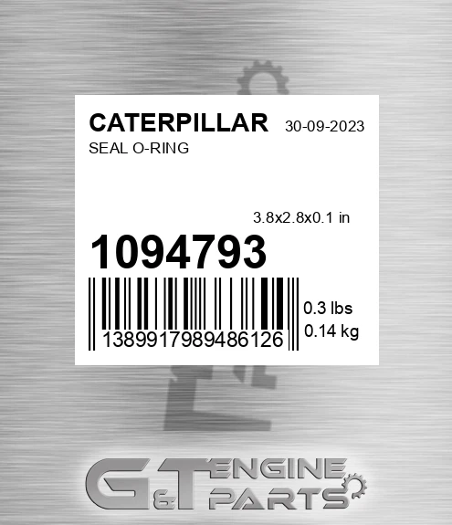 109-4793 Seal O-ring for CATERPILLAR