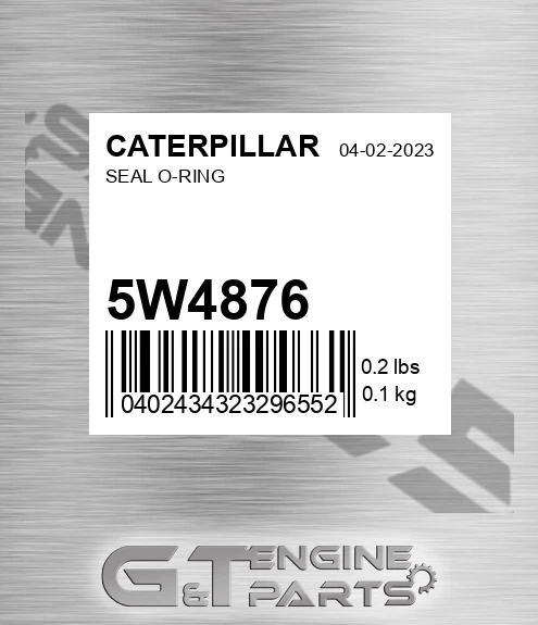 5W-4876 Seal O-ring for CATERPILLAR