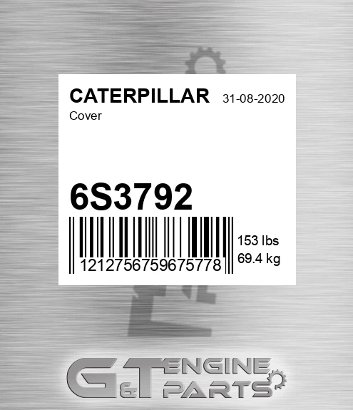 6S3792 Cover for CATERPILLAR