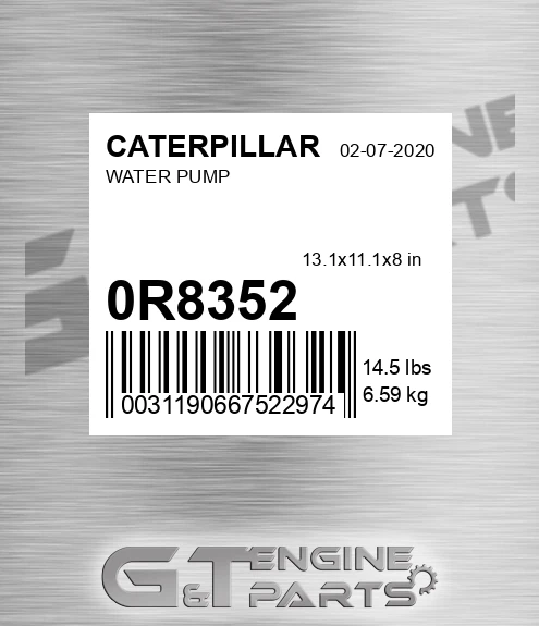 0R-8352 Water Pump for CATERPILLAR