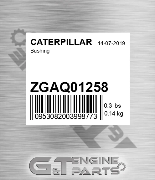 ZGAQ01258 Bushing for CATERPILLAR