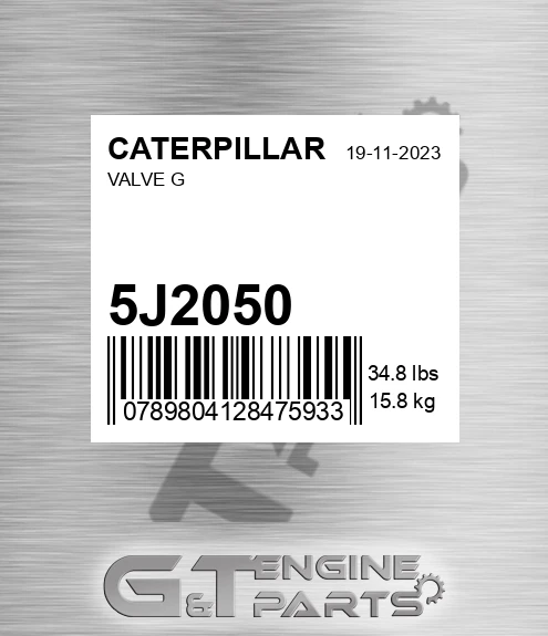 5J2050 Valve G