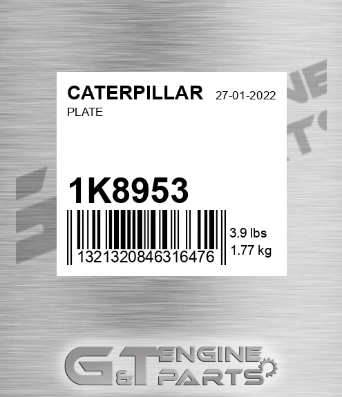 1K8953 Plate for CATERPILLAR