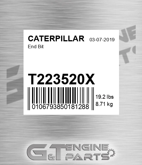 T223520X End Bit for CATERPILLAR