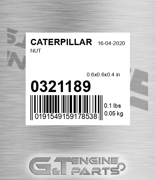 032-1189 Nut for CATERPILLAR