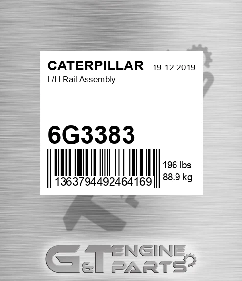 6G3383 L/h Rail Assembly