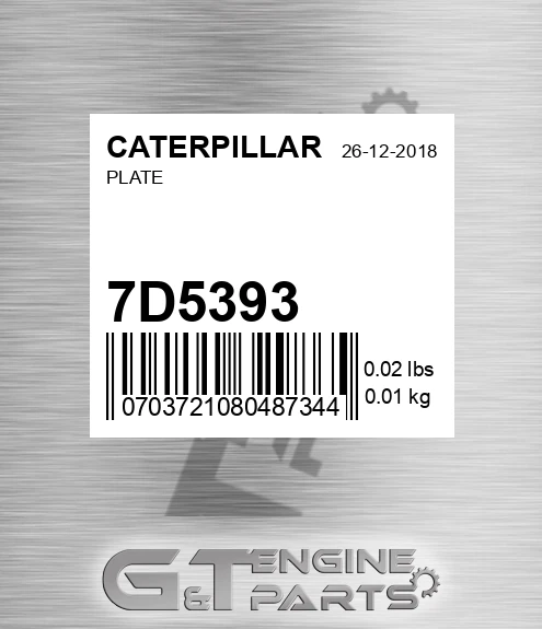 7D5393 Plate