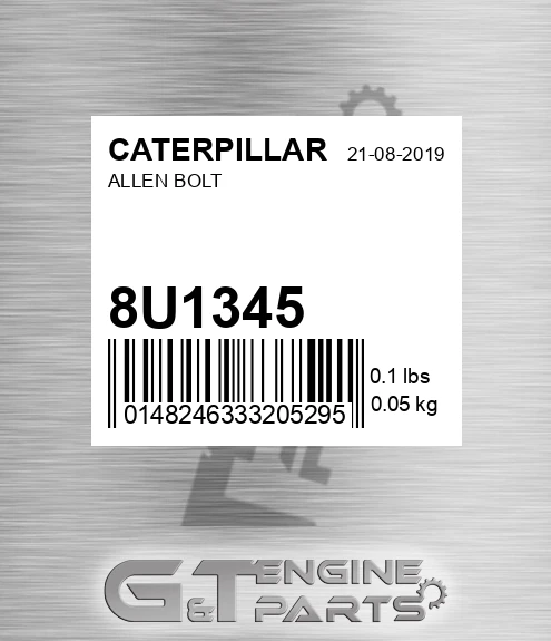 8U-1345 Allen Bolt for CATERPILLAR