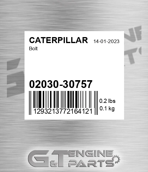 02030-30757 Bolt for CATERPILLAR