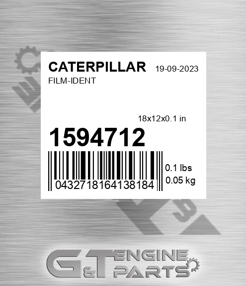 1594712 Film-ident for CATERPILLAR