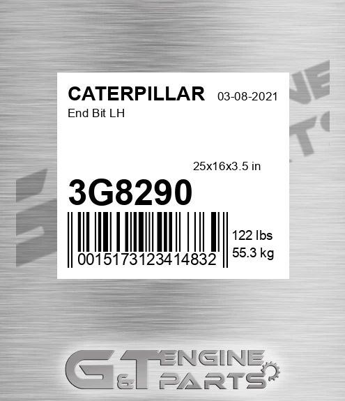 3G8290 End Bit Lh for CATERPILLAR