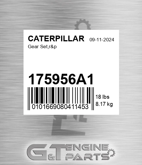 175956A1 Gear Set,r&p for CATERPILLAR