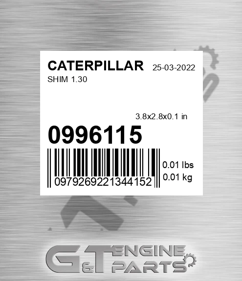 099-6115 Shim 1.30 for CATERPILLAR