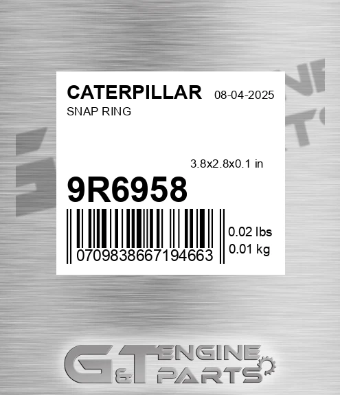 9R-6958 Snap Ring for CATERPILLAR
