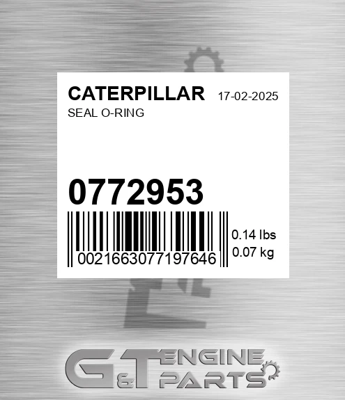 077-2953 Seal O-ring for CATERPILLAR
