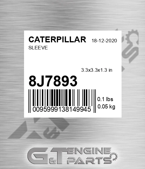 8J7893 Sleeve for CATERPILLAR