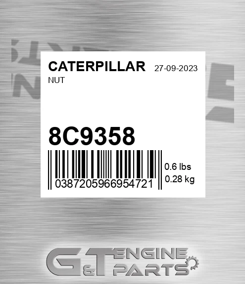 8C-9358 Nut for CATERPILLAR