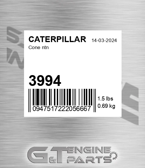 3994 Cone Ntn for CATERPILLAR