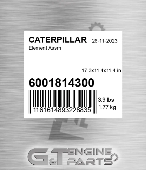 6001814300 Element Assm for CATERPILLAR