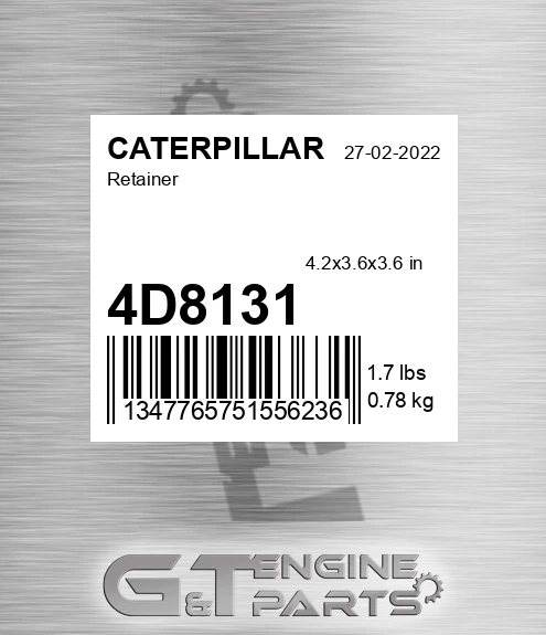 4D8131 Retainer for CATERPILLAR