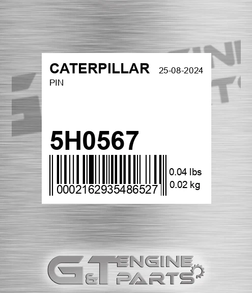 5H-0567 Pin for CATERPILLAR
