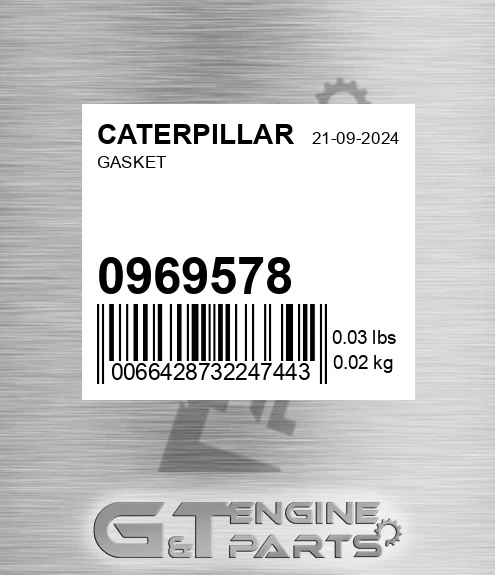 096-9578 Gasket for CATERPILLAR