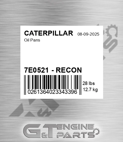 7E0521 - RECON Oil Pans for CATERPILLAR