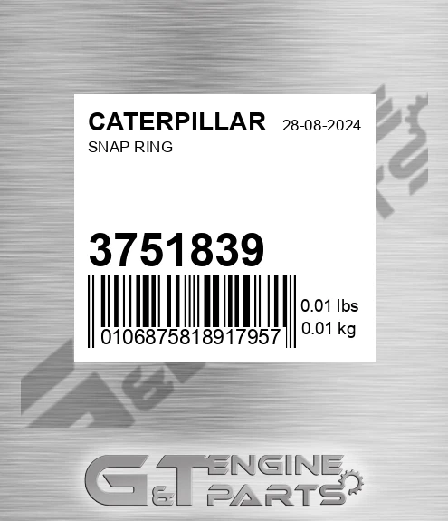 375-1839 Snap Ring for CATERPILLAR