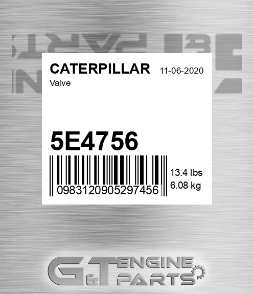5E4756 Valve for CATERPILLAR