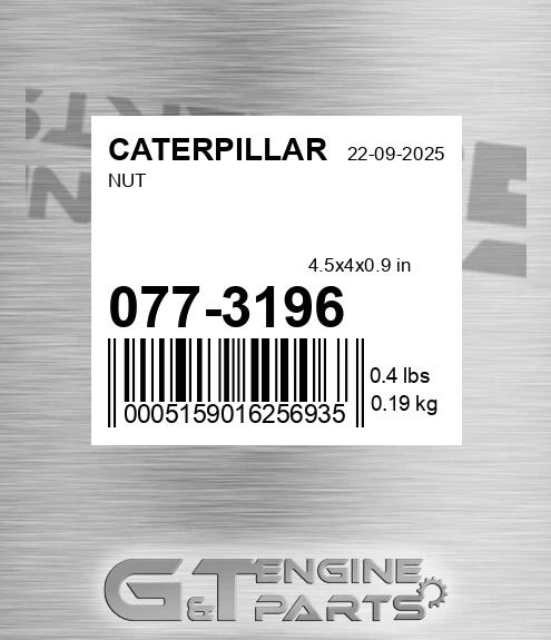 077-3196 Nut for CATERPILLAR