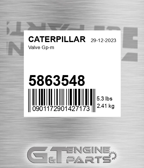 5863548 Valve Gp-m for CATERPILLAR