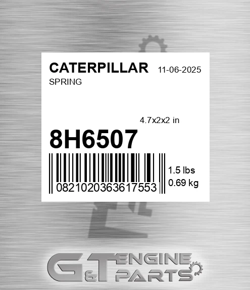 8H6507 Spring for CATERPILLAR