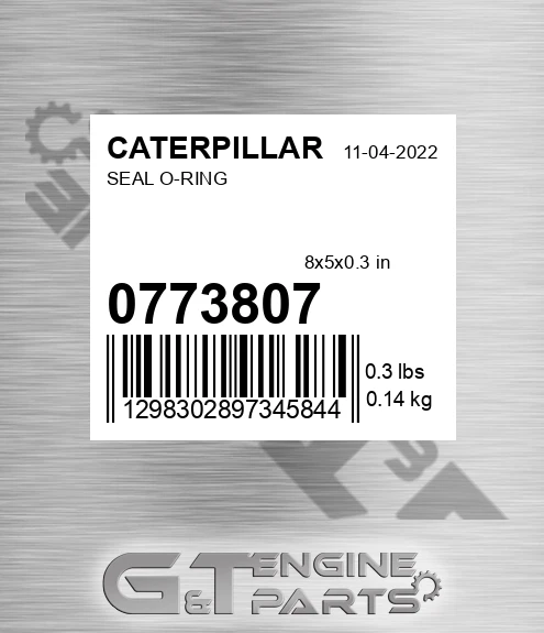077-3807 Seal O-ring for CATERPILLAR