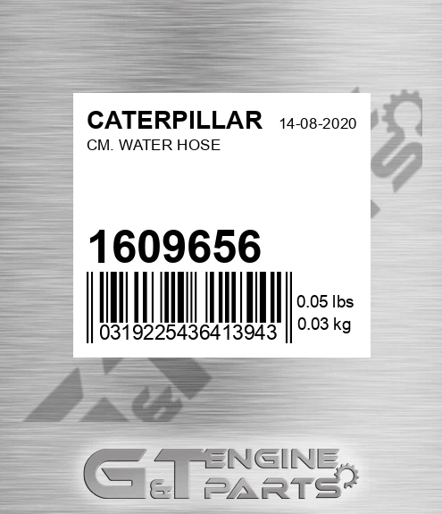 160-9656 Cm. Water Hose for CATERPILLAR